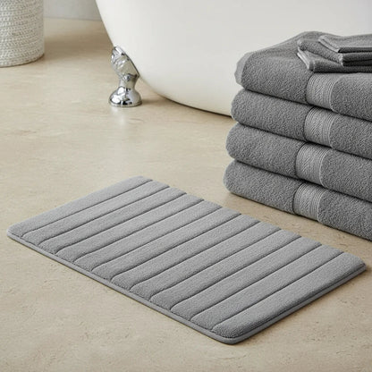 Tapis de bain gris perle