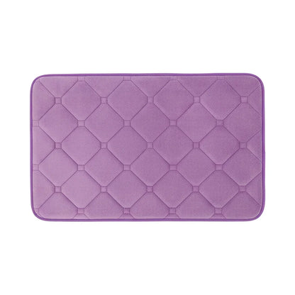 Tapis de bain à carreaux violet