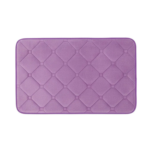 Tapis de bain à carreaux violet