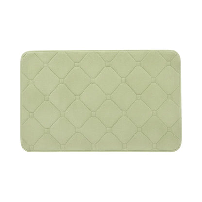 Tapis de bain à carreaux vert pistache