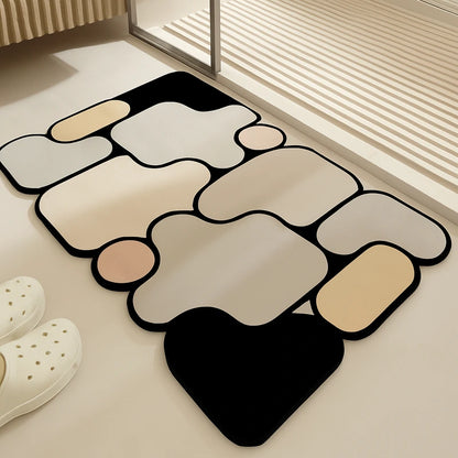 tapis de bain diatomite beige