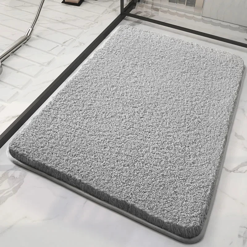 tapis de douche absorbant gris