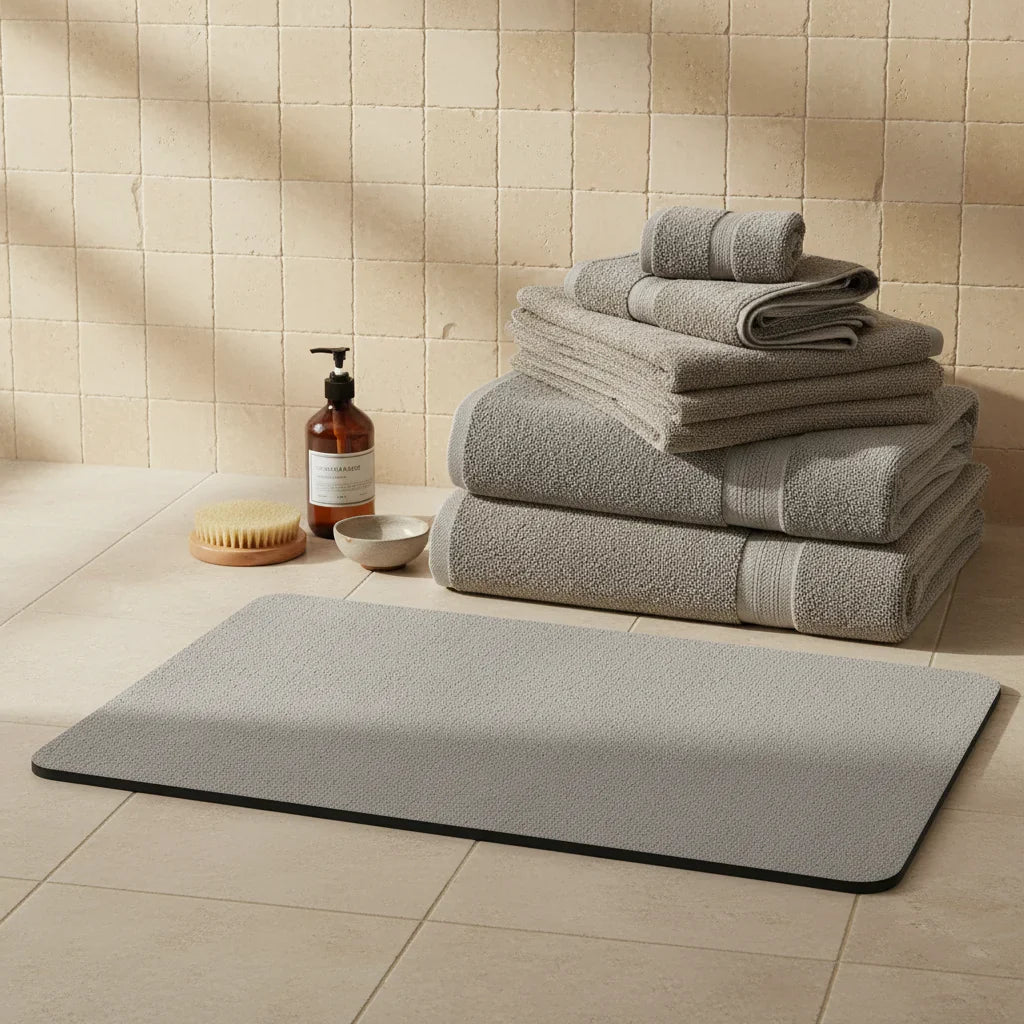 Tapis diatomite gris