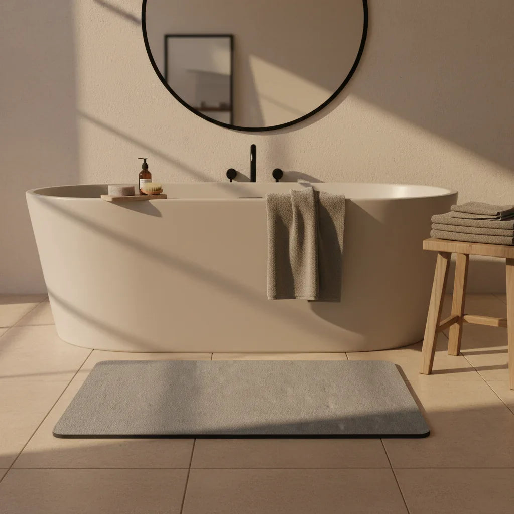 Tapis diatomite gris