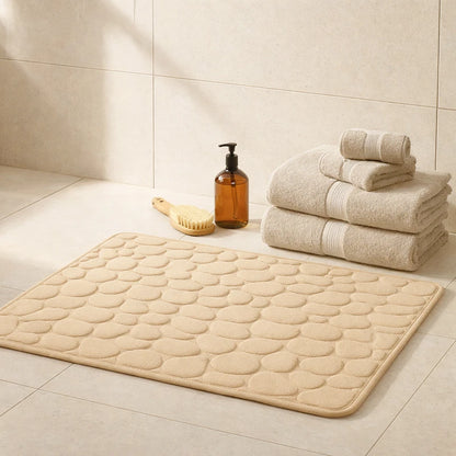 Tapis de bain moelleux en galet