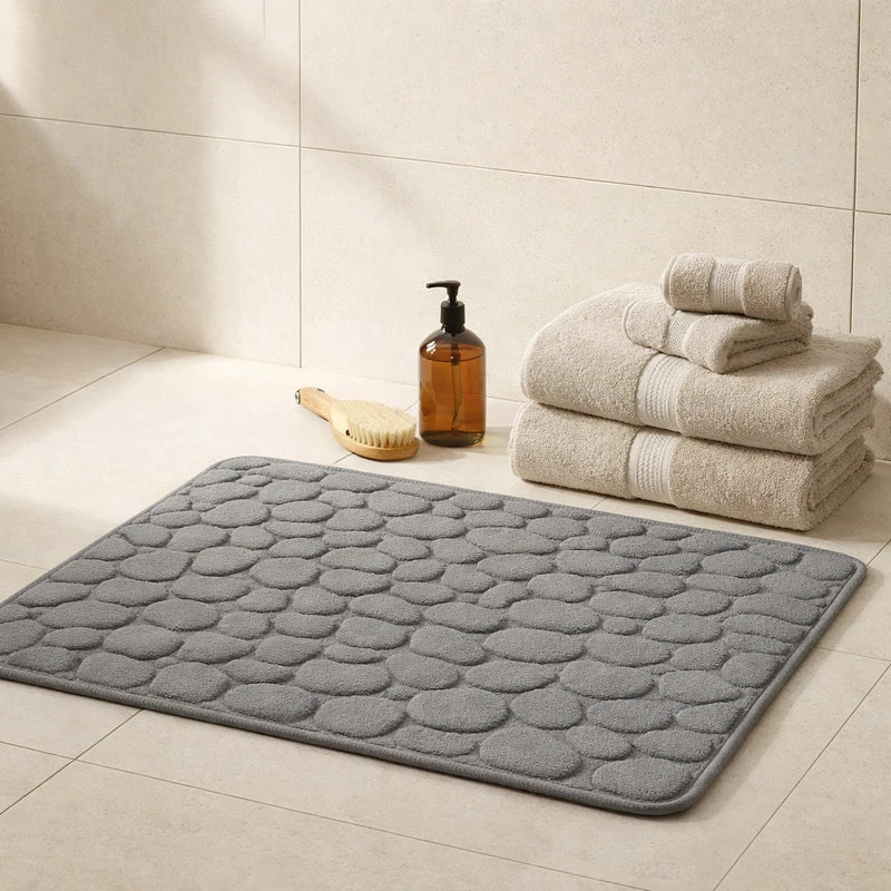 Tapis de bain moelleux en galet