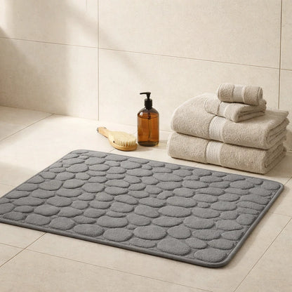 Tapis de bain moelleux en galet