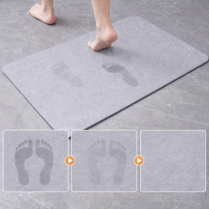 Tapis de bain absorbant gris clair